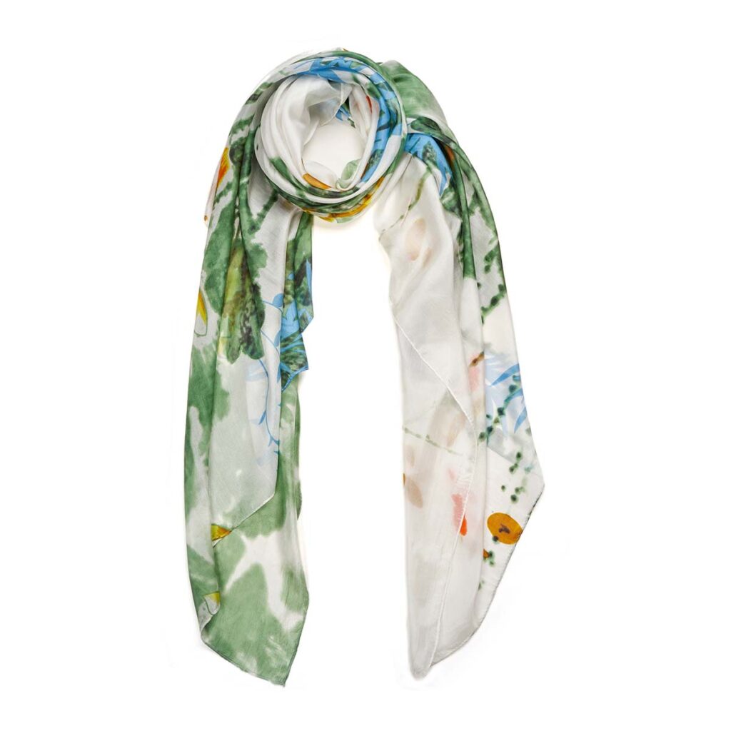 Habutai Silk Scarf Green 510614132205202 1